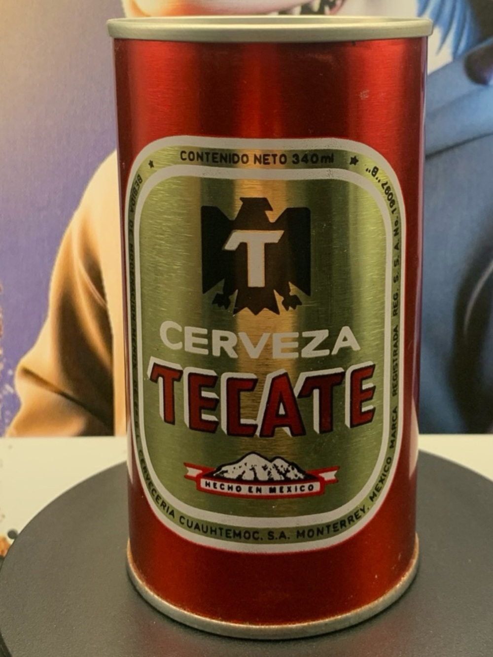 Vintage Beer Can Tecate Cerveza Hecho En Mexico Pull Tab Empty Steel Can